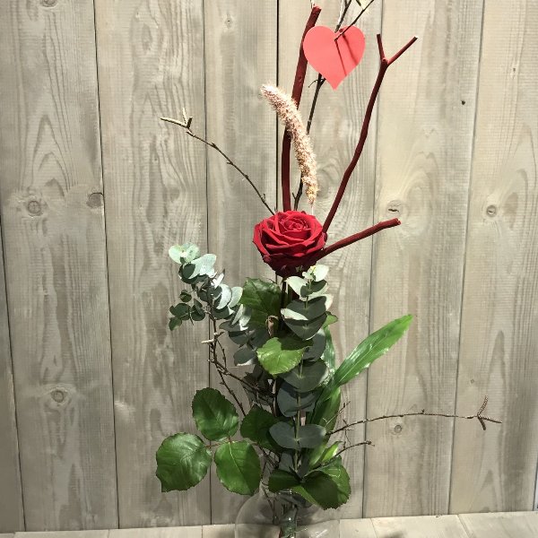 Blumenstrauß  "Liebesbotschaft" zum Valentinstag Bild 1